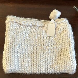 Brand new white pouch clutch